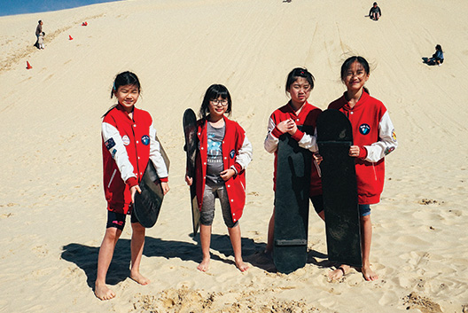 Sandboarding at Sand Dune